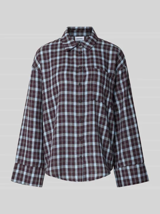 Zdjęcie produktu Bluzka koszulowa o kroju relaxed fit z mieszanki bawełny model 'Zoe' Noisy May
