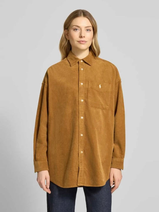 Zdjęcie produktu Bluzka koszulowa o kroju relaxed fit ze sztruksu Polo Ralph Lauren Camel