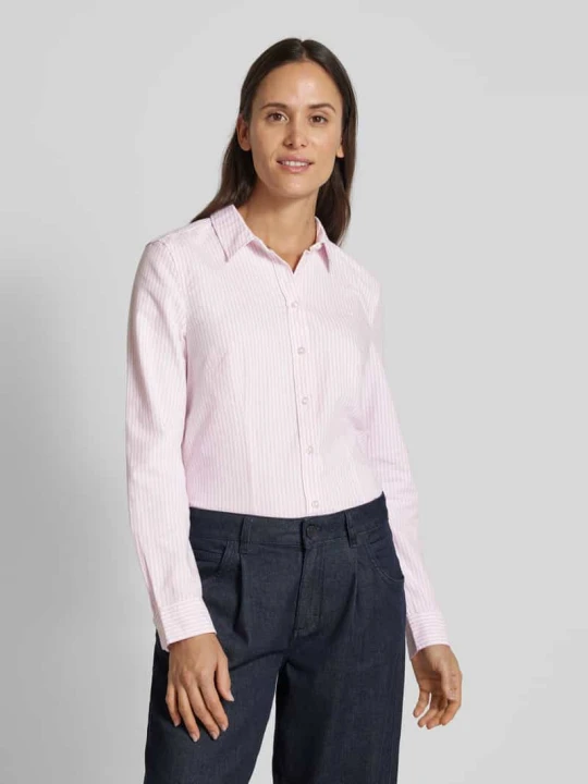 Zdjęcie produktu Bluzka koszulowa o kroju slim fit z mankietami Christian Berg Różowy