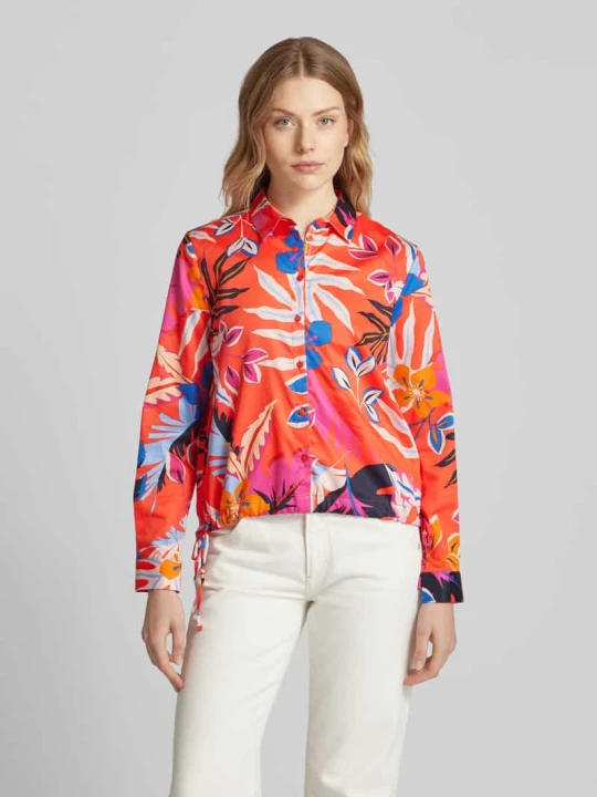 Zdjęcie produktu Bluzka koszulowa o kroju slim fit z rękawem o dł. 3 / 4 Smith & Soul Czerwony