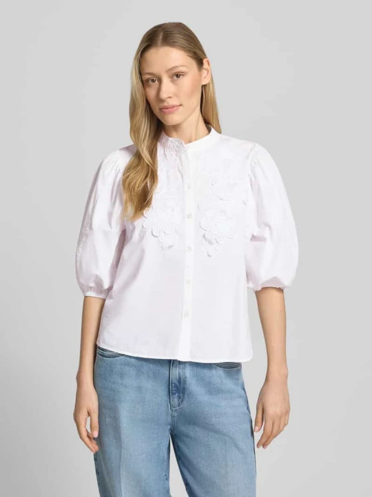 Zdjęcie produktu Bluzka koszulowa o pudełkowym kroju z czystej bawełny model 'JORJA' Essentiel Antwerp Biały