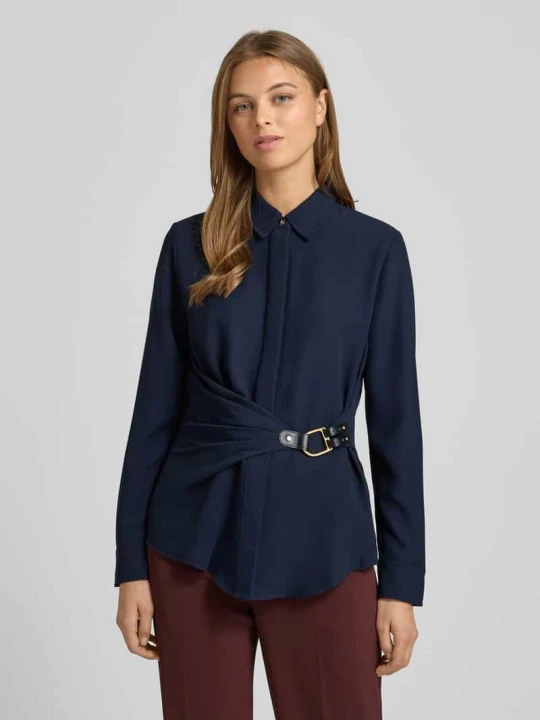 Zdjęcie produktu Bluzka koszulowa w kopertowym stylu Model 'KRESHAY' Lauren Ralph Lauren Granatowy