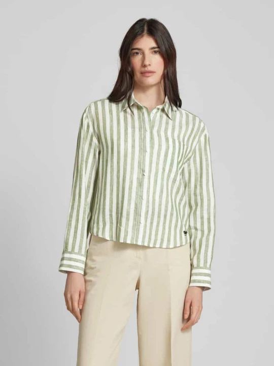 Zdjęcie produktu Bluzka koszulowa z listwą guzikową model ‘NOLANA’ Weekend Max Mara Zielony