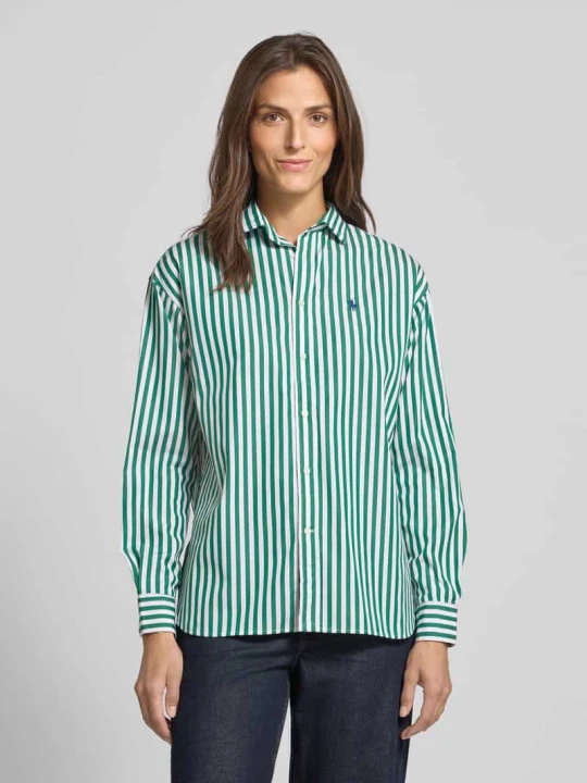 Zdjęcie produktu Bluzka koszulowa z listwą guzikową Polo Ralph Lauren Jasnozielony melanż