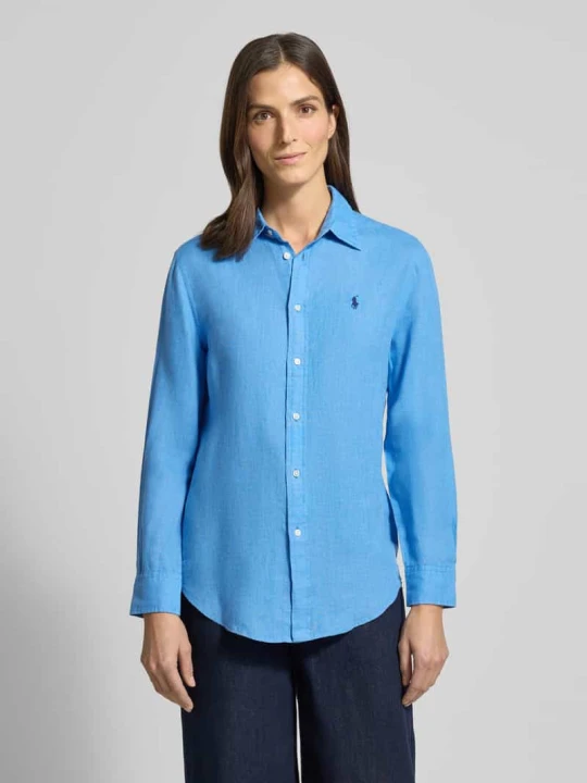 Zdjęcie produktu Bluzka koszulowa z czystego lnu Polo Ralph Lauren Niebieski