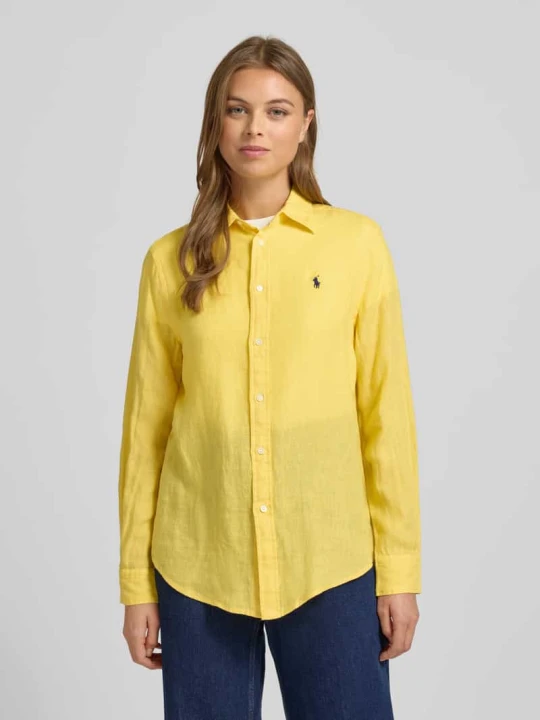 Zdjęcie produktu Bluzka koszulowa z czystego lnu Polo Ralph Lauren Żółty