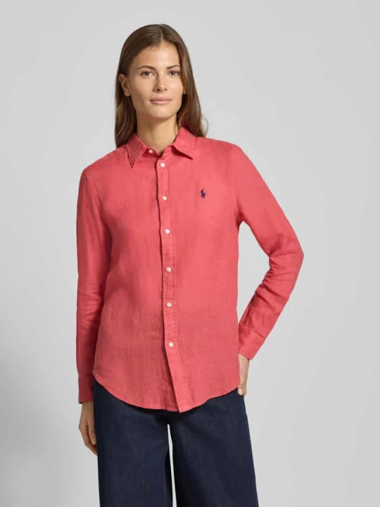 Zdjęcie produktu Bluzka koszulowa z czystego lnu Polo Ralph Lauren Czerwony