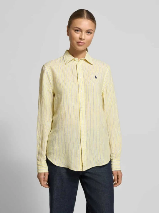 Zdjęcie produktu Bluzka koszulowa z czystego lnu Polo Ralph Lauren Jasnożółty