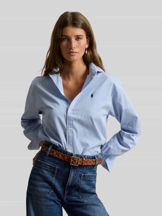Zdjęcie produktu Bluzka koszulowa z listwą guzikową Polo Ralph Lauren Niebieski
