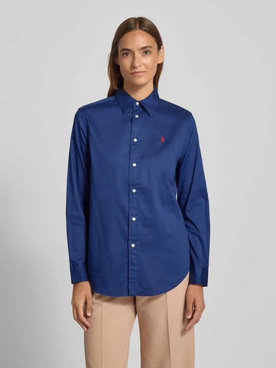 Zdjęcie produktu Bluzka koszulowa z listwą guzikową Polo Ralph Lauren Granatowy