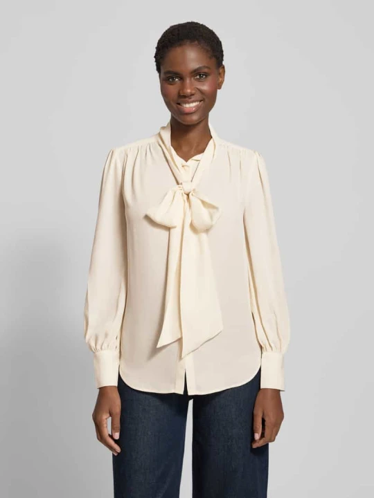 Zdjęcie produktu Bluzka z wiązaniem pod szyją z wiązanym detalem Model 'KLARYCE' Lauren Ralph Lauren Piaskowy