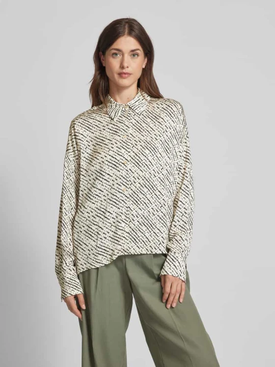 Zdjęcie produktu Bluzka koszulowa z wiskozy model ‘CLOELIA’ Drykorn Écru
