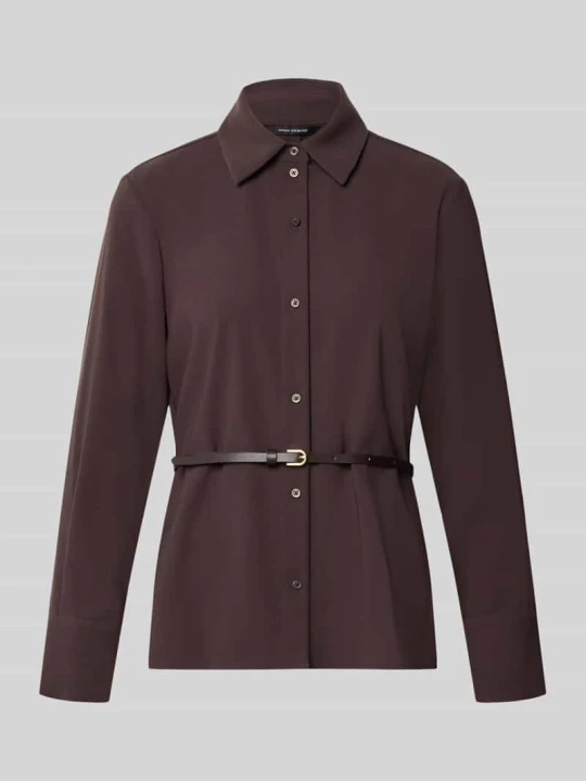 Zdjęcie produktu Bluzka koszulowa z zintegrowanym paskiem Armani Exchange Ciemnobrązowy