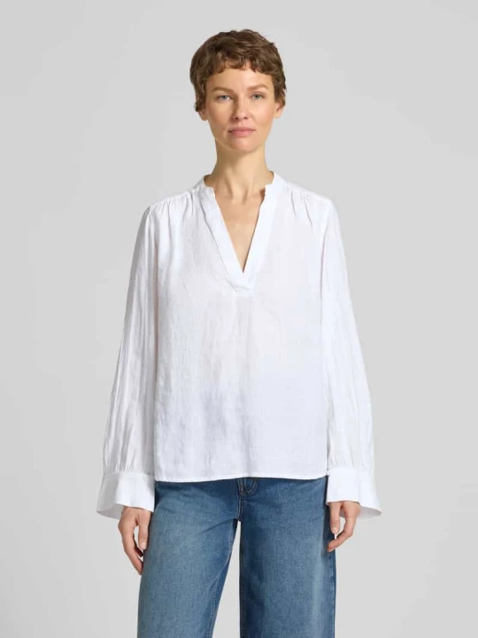 Zdjęcie produktu Bluzka lniana w kroju relaxed fit z czystego lnu Tommy Hilfiger Biały