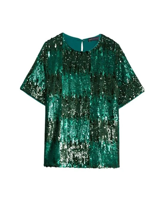Zdjęcie produktu Bluzka Marks & Spencer zieleń butelkowa