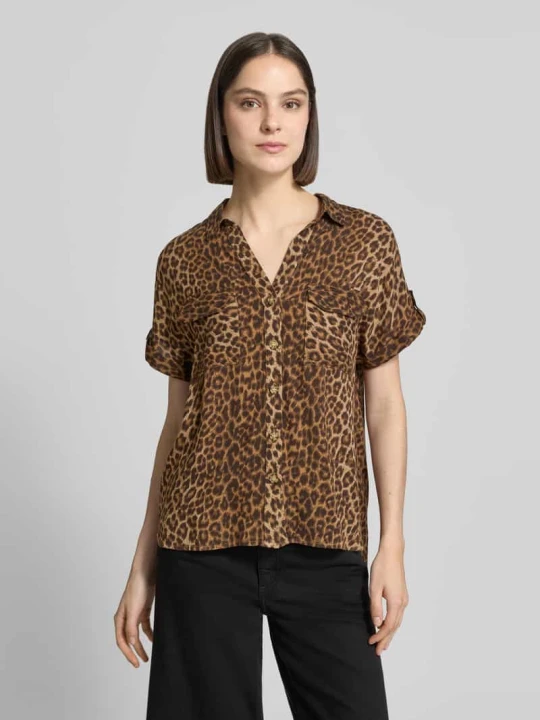 Zdjęcie produktu Bluzka o kroju comfort fit z czystej wiskozy model 'BUMPY' Vero Moda Piaskowy