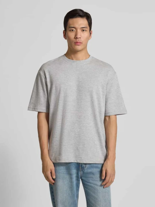 Zdjęcie produktu Koszulka o kroju oversized z mieszanki bawełny Model 'LOOSEOSCAR' Selected Homme Jasnoszary