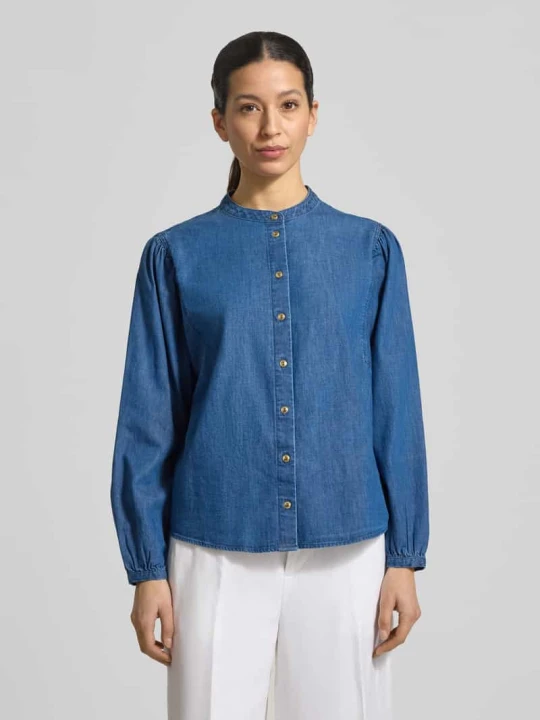 Zdjęcie produktu Bluzka o kroju regular fit w imitacji denimu Model 'Valeria' BRAX Ciemnoniebieski