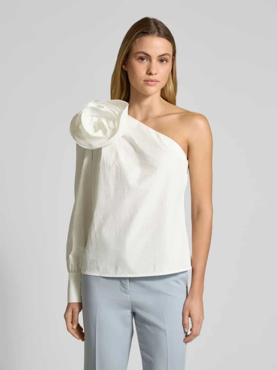 Zdjęcie produktu Bluzka o kroju regular fit z aplikacją INFLUENCER'S CHOICE BY P&C* Złamany biały