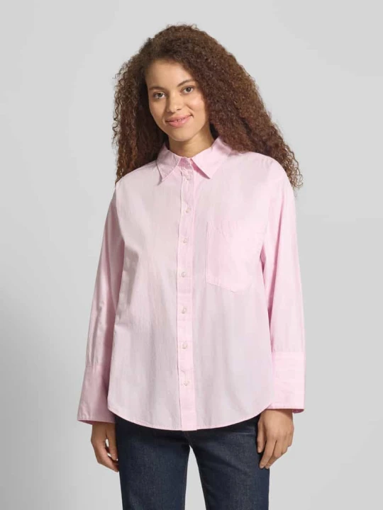 Zdjęcie produktu Bluzka o kroju regular fit z brustaszą Gina Tricot Różowy