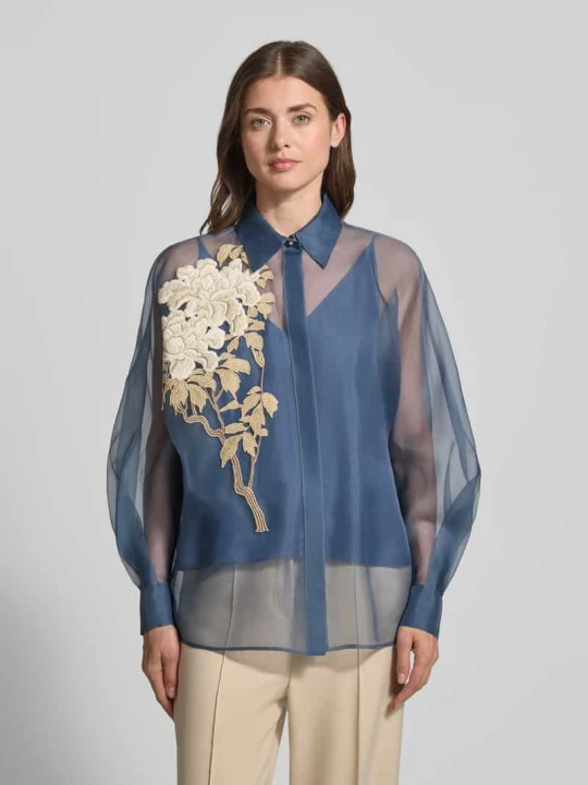 Zdjęcie produktu bluzka o kroju regular fit z czystego jedwabiu model 'SELIBBRA' Max Mara