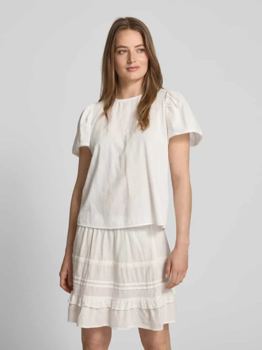 Zdjęcie produktu Bluzka o kroju regular fit z czystej bawełny model ‘PRETTY’ Vero Moda Biały