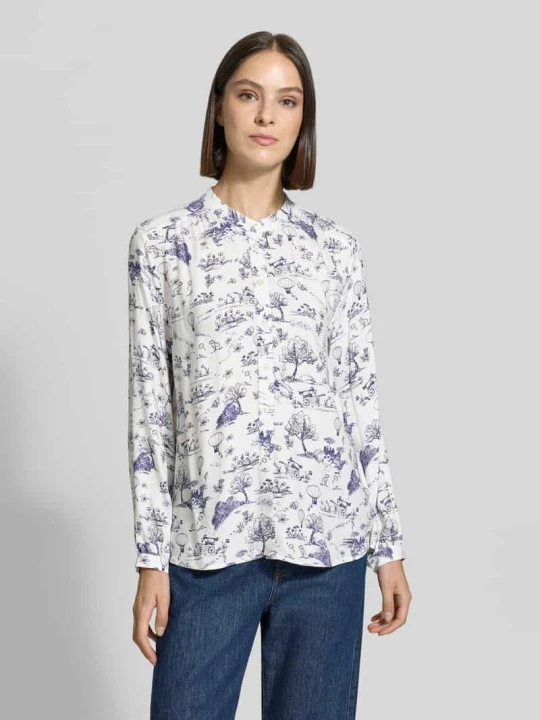 Zdjęcie produktu Bluzka o kroju regular fit z czystej wiskozy Emily Van den Bergh Złamany biały