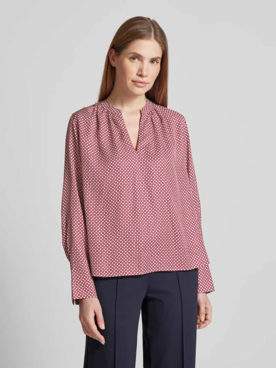 Zdjęcie produktu Bluzka o kroju regular fit z dekoltem w serek Tommy Hilfiger Czerwony