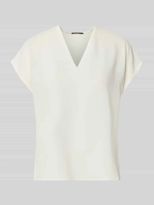 Zdjęcie produktu bluzka o kroju regular fit z dekoltem w serek Windsor Złamany biały