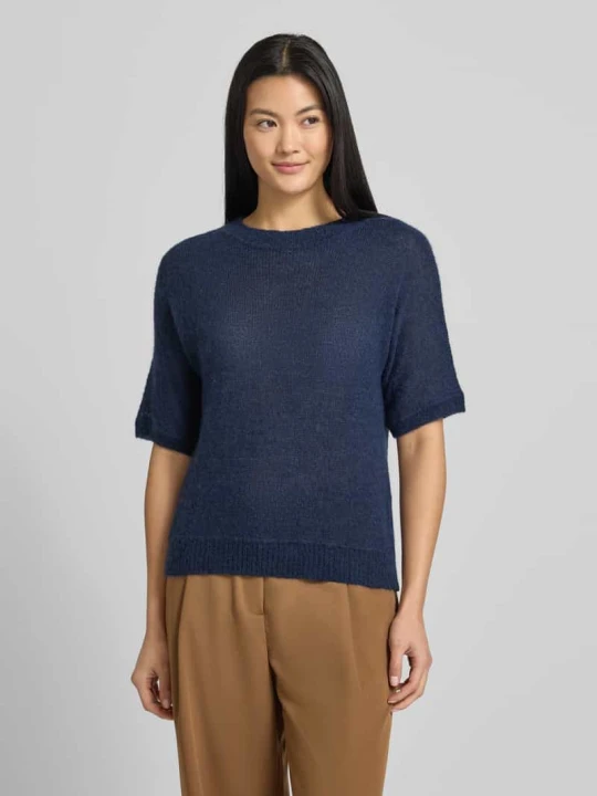 Zdjęcie produktu Sweter z mieszanki alpaki w kroju regular fit model 'FANCER' Boss Granatowy