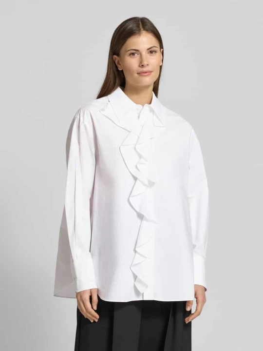 Zdjęcie produktu Bluzka o kroju regular fit z falbanami Model „FALESIA” Marella Biały