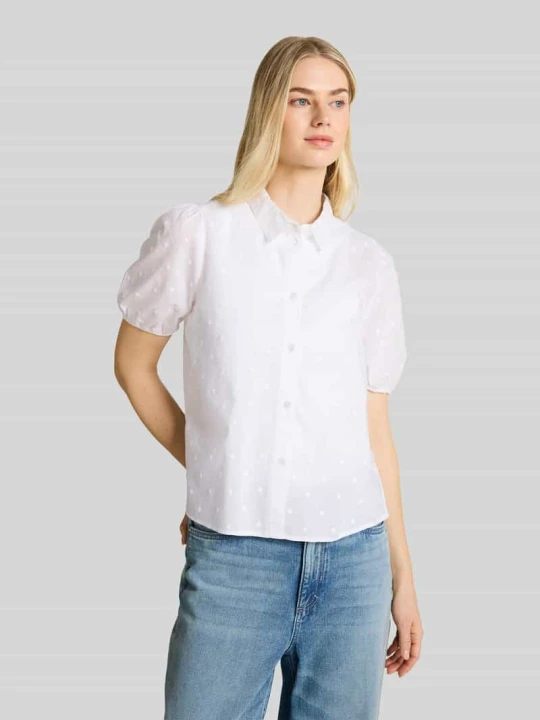 Zdjęcie produktu bluzka o kroju regular fit z haftem Tom Tailor Biały
