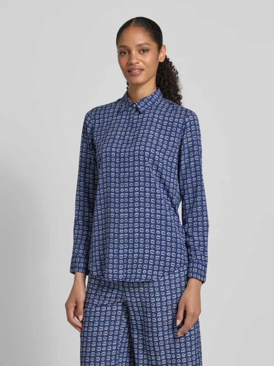 Zdjęcie produktu Bluzka o kroju regular fit z krytą listwą guzikową model ‘KRISTY’ Lauren Ralph Lauren Jasnoniebieski