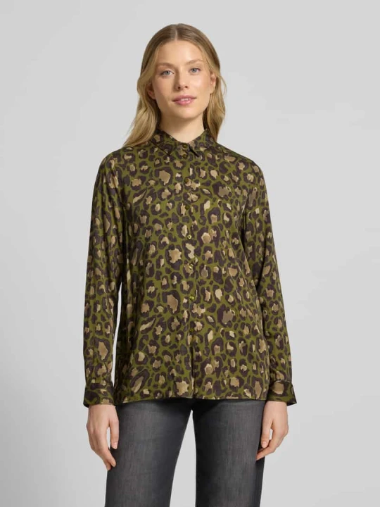 Zdjęcie produktu Bluzka o kroju regular fit z mankietami milano italy Khaki