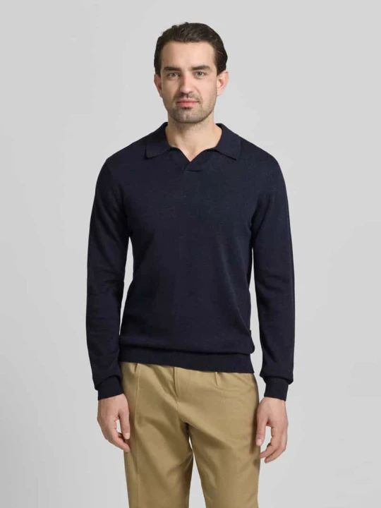 Zdjęcie produktu Longsleeve o kroju regular fit z mieszanki lyocellu model 'Bells' Casual Friday Granatowy