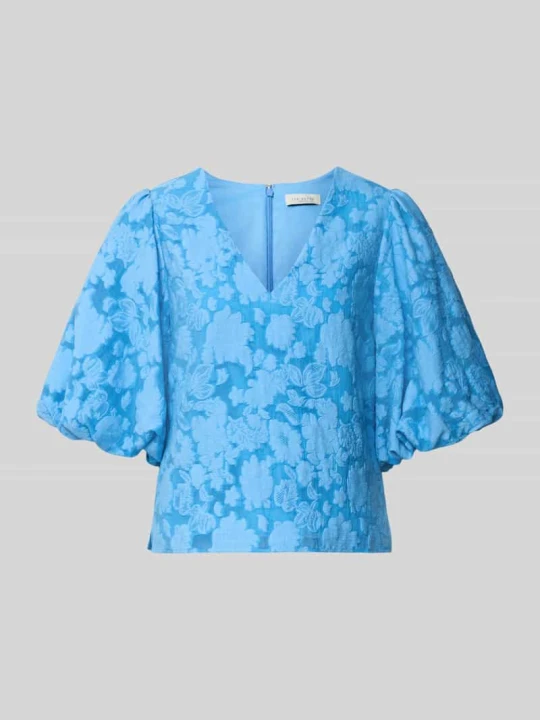 Zdjęcie produktu bluzka o kroju regular fit z mieszanki wiskozy model 'Limana' Ted Baker Jasnoniebieski