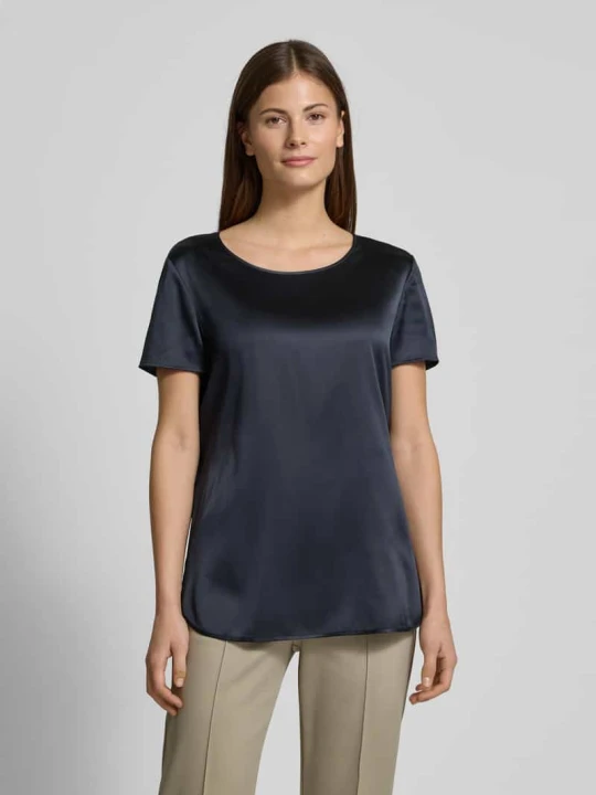 Zdjęcie produktu Bluzka o kroju regular fit z okrągłym dekoltem model ‘CORTONA’ MM By Max Mara Ciemnoniebieski