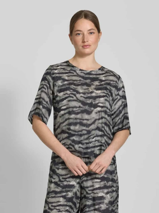 Zdjęcie produktu Bluzka o kroju regular fit z okrągłym dekoltem model ‘DIEDRA’ Drykorn Czarny