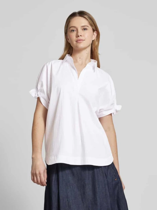 Zdjęcie produktu Bluzka o kroju regular fit z rękawem o dł. 1 / 2 model ‘DERRY FANCY’ 0039 italy Biały