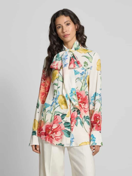 Zdjęcie produktu Bluzka o kroju regular fit z wiązanym detalem model ‘luusile’ Ted Baker Złamany biały