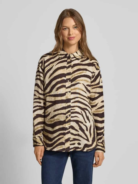 Zdjęcie produktu Bluzka o kroju regular fit ze wzorem na całej powierzchni model ‘KOTTA’ Lauren Ralph Lauren Średniobrązowy melanż