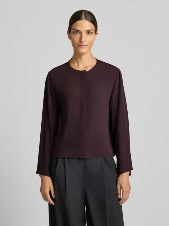 Zdjęcie produktu Bluzka o kroju relaxed fit z bordiurą Windsor Bordowy
