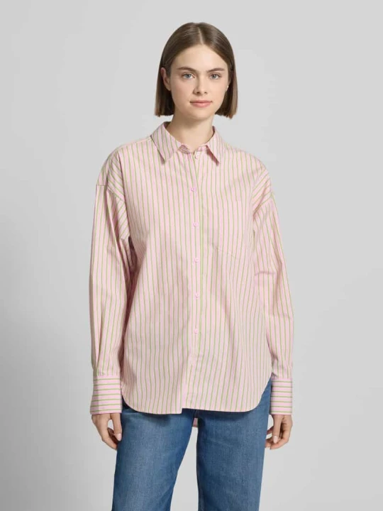 Zdjęcie produktu Bluzka o kroju relaxed fit z brustaszą JJXX Różowy