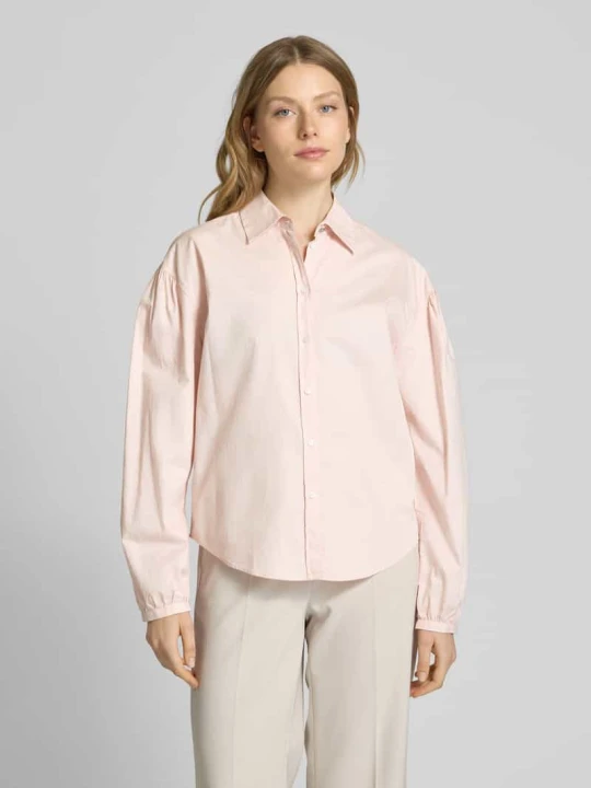 Zdjęcie produktu Bluzka o kroju relaxed fit z bufiastymi rękawami model ‘Barby’ Boss Jasnoróżowy