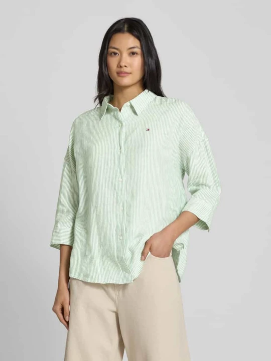 Zdjęcie produktu Bluzka o kroju relaxed fit z czystego lnu Tommy Hilfiger Jasnozielony