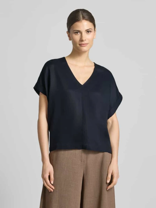 Zdjęcie produktu Bluzka o kroju relaxed fit z czystego lyocellu LANIUS Granatowy