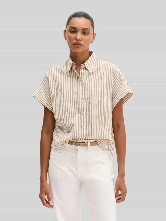 Zdjęcie produktu Bluzka o kroju relaxed fit z czystej bawełny Marc O'Polo Beżowy