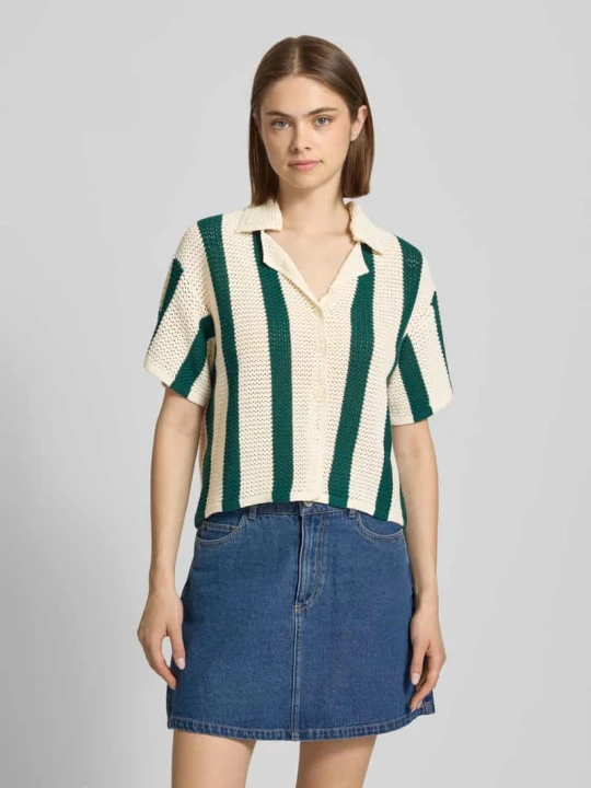 Zdjęcie produktu Bluzka o kroju relaxed fit z czystej bawełny model 'KENZIE' Pieces Zielony