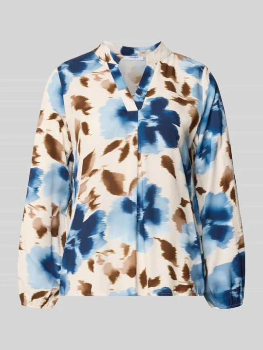 Zdjęcie produktu Bluzka o kroju relaxed fit z czystej wiskozy model 'Lari' ZABAIONE Granatowy