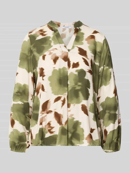 Zdjęcie produktu Bluzka o kroju relaxed fit z czystej wiskozy model 'Lari' ZABAIONE Khaki